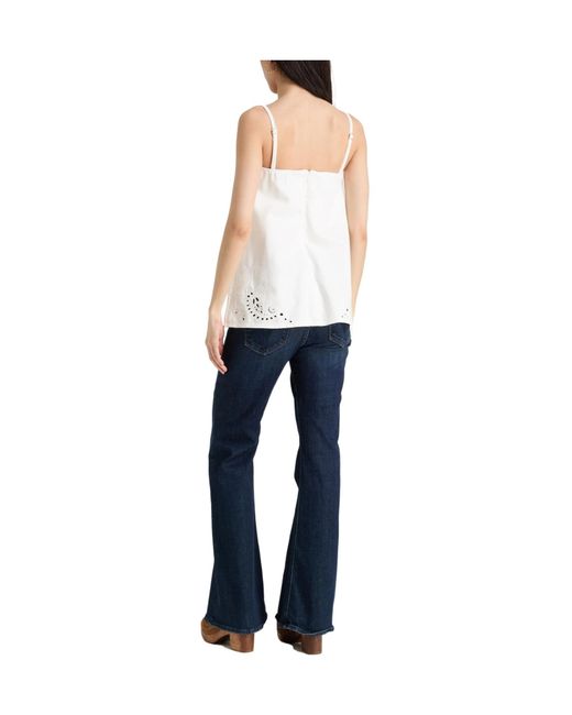 Rag & Bone White Denim Sleeveless Top