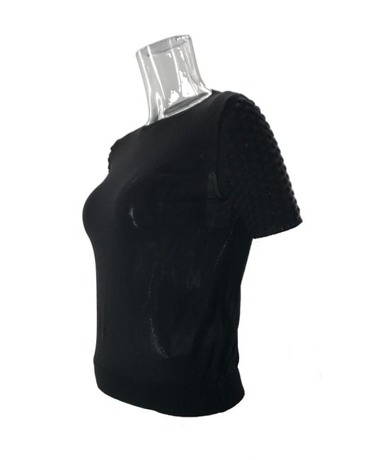 Max Mara Black Short-Sleeved Pullover