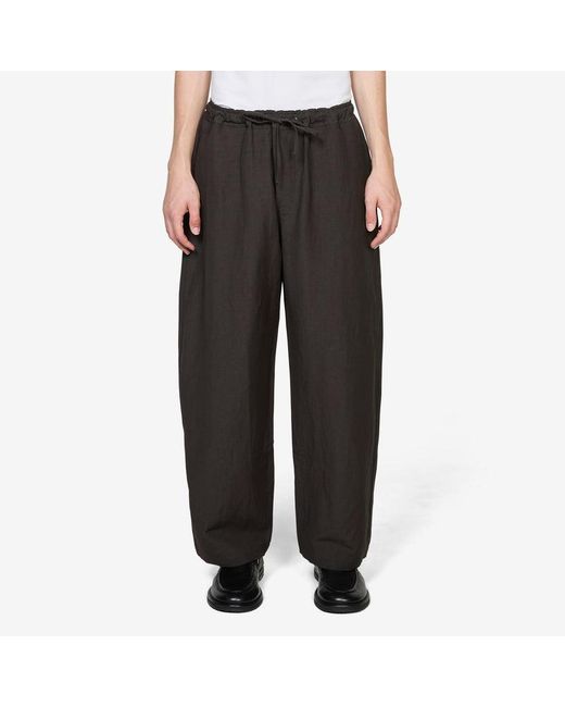Studio Nicholson Black Drawstring Trousers for men