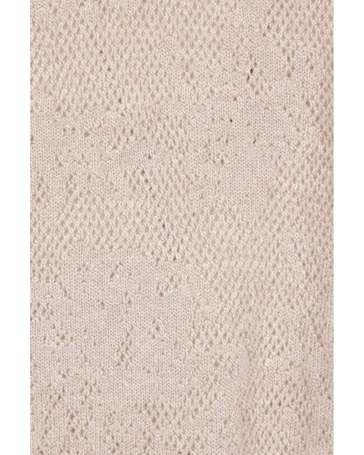 Brunello Cucinelli Natural Long-Sleeved Half-Zip Jumper