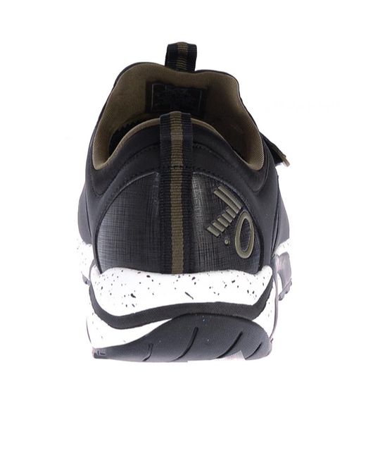 EA7 Black Round Toe Sneakers for men