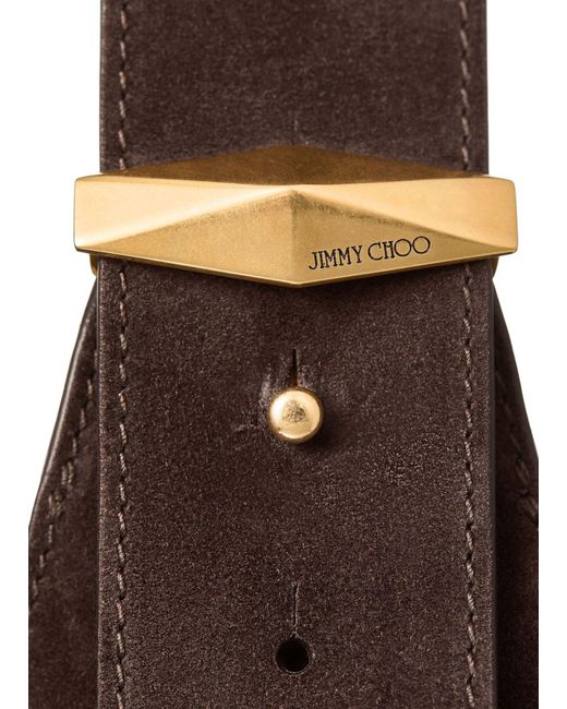 Jimmy Choo Brown Hobo Diamond Shoulder Bag
