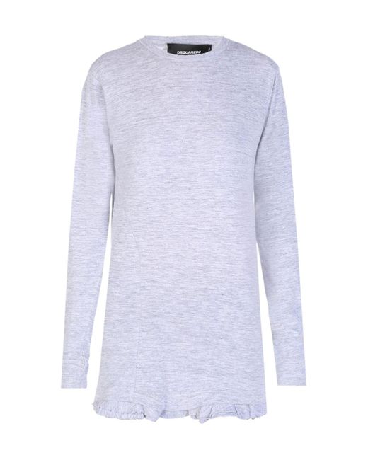 DSquared² Blue Long Sleeve Round Neck T-Shirt