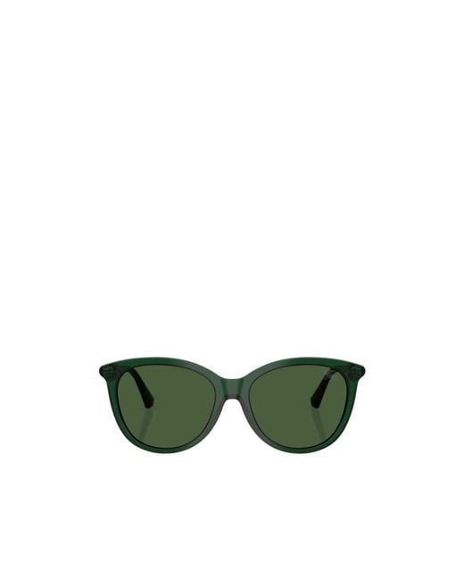 Burberry Green Eyewear Round Frame Sunglasses