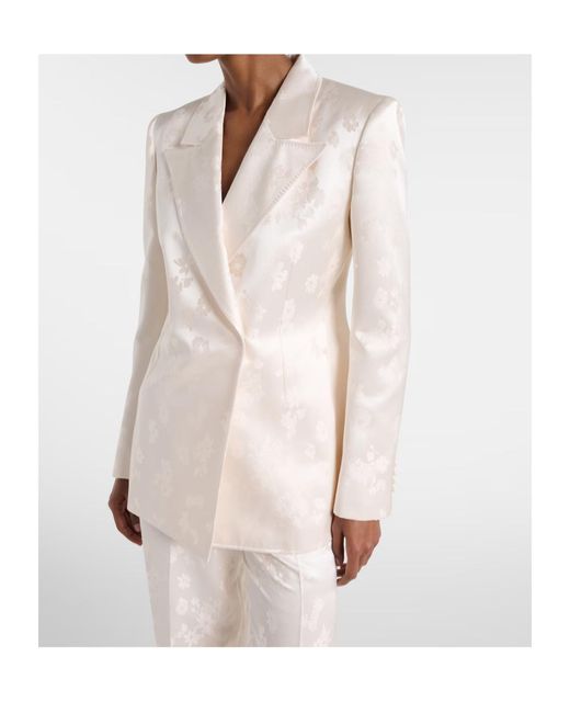 Gabriela Hearst White Long-Sleeved Suit Jacket