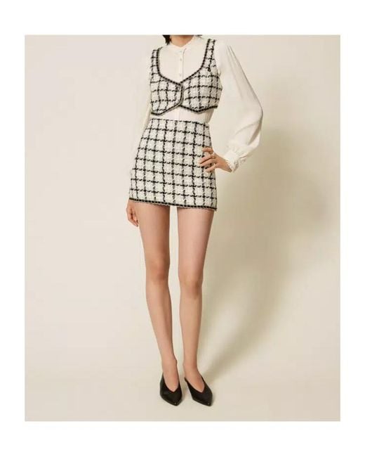 Twinset Metallic Mini Skirt