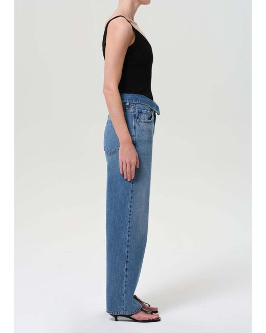 Agolde Blue Echo Flip Waistband Jeans