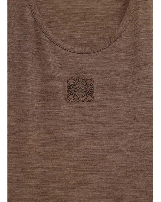 Loewe Brown Anagram Tank Dress