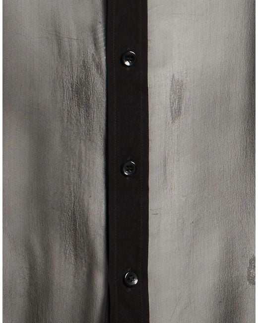 Saint Laurent Black Solid Color Silk Shirts