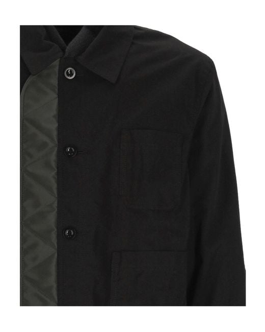 Sacai Black Reversible Zip-Fastening Jacket for men