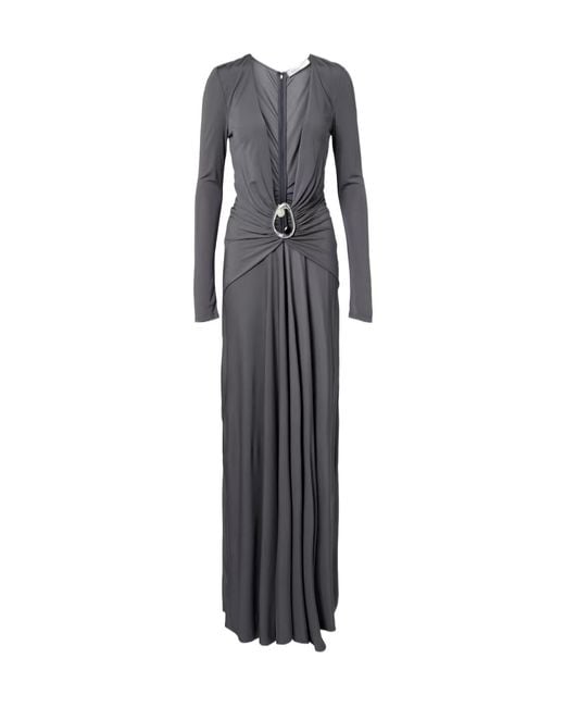 Christopher Esber Gray Orica Embellished Jersey Maxi Dress