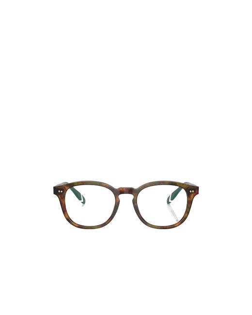 Polo Ralph Lauren White Eyewear Square Frame Glasses for men