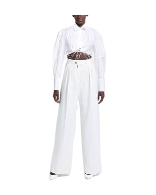 Jacquemus White Solid Colour Shirts Blouses