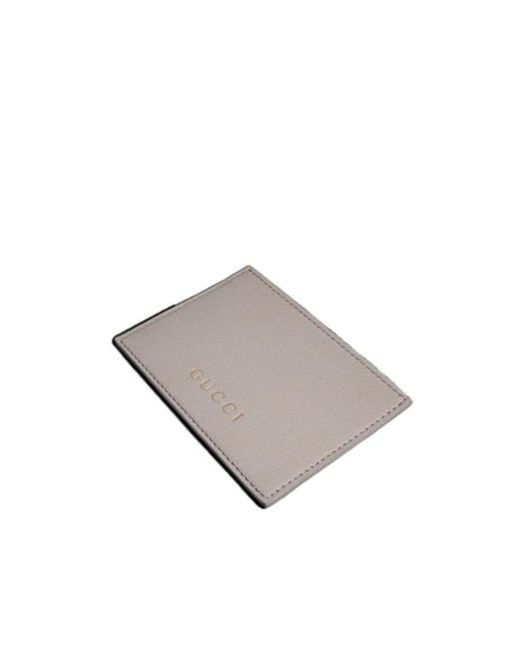 Gucci Gray Card Case With Lettering