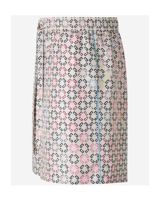 Givenchy Multicolor Logo Printed Drawstring Bermuda Shorts for men