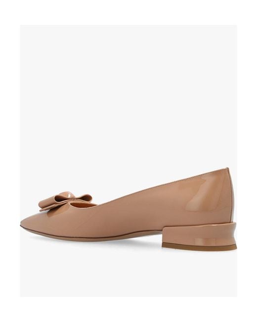 Ferragamo Brown Bow Tie Flat Sole Shoes