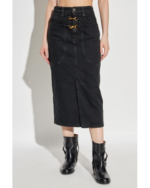 Isabel Marant Black Pavina Denim Skirt