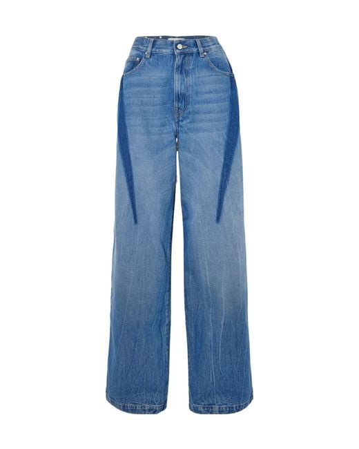 Dion Lee Blue Patchwork Boyfriend Jeans