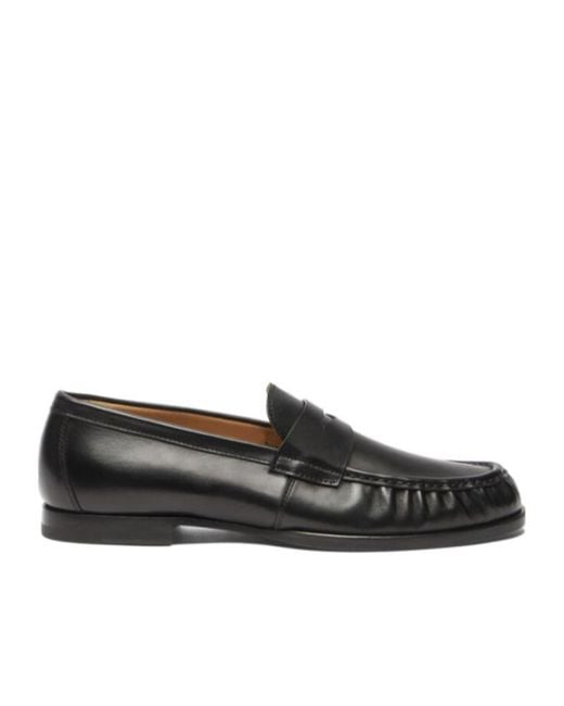 Scarosso Black Fred Round-Toe Loafers for men