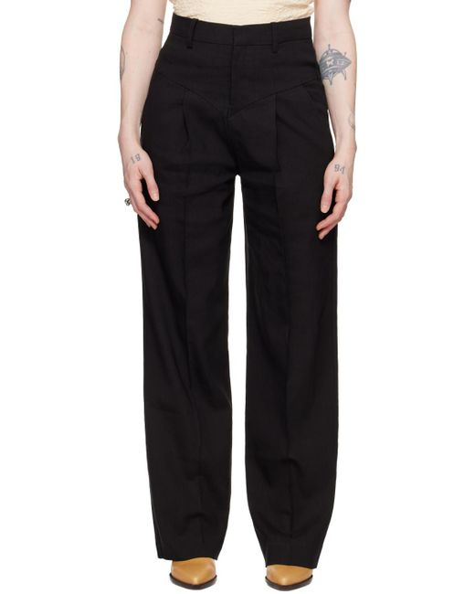 Isabel Marant Black Staya Wide-Leg Pants