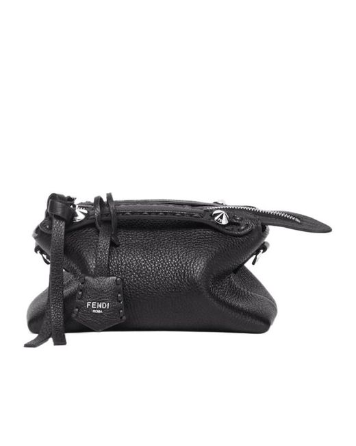 Fendi Black By The Way Soft Selleria Mini Shoulder Bag