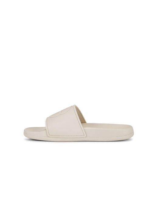 Anine Bing White Isla Logo-Embossed Slides