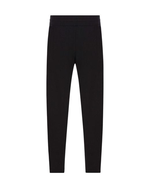 Loro Piana Black Drawstring Knitted Pants for men