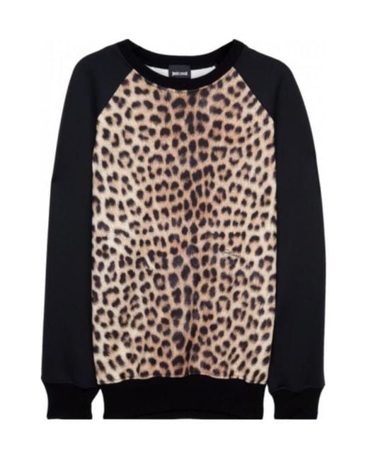 Just Cavalli Black Round-Neck Sweater