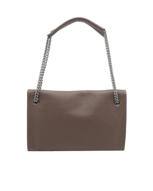 Orciani Brown Venus Small Chain Shoulder Bag