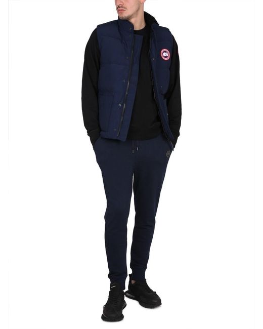 Canada Goose Blue Huron Logo-Patch Track Pants for men