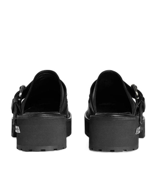 Balenciaga Black Venom Buckled Mules