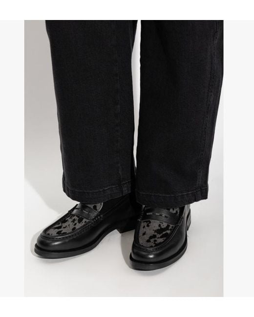 AllSaints Black Round-Toe Loafers for men