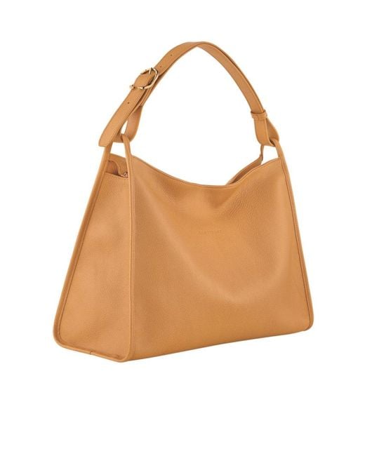 Longchamp Brown Xl Le Foulonné Shoulder Bag