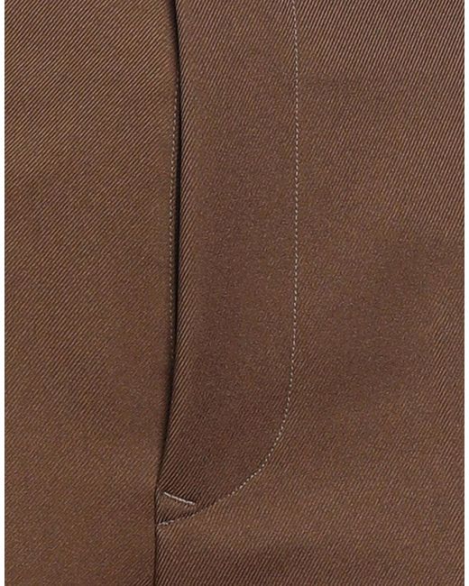 MM6 by Maison Margiela Brown Solid Color Straight Suit Pants