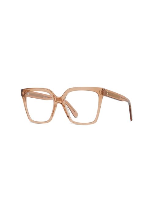 Stella McCartney Natural Logo-Lettering Rectangle Glasses for men