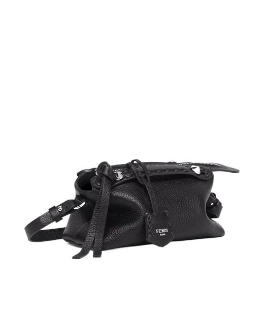 Fendi Black By The Way Soft Selleria Mini Shoulder Bag