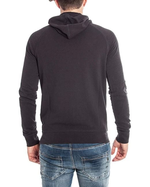 Armani Jeans Blue Logo Hooded Sweater for men