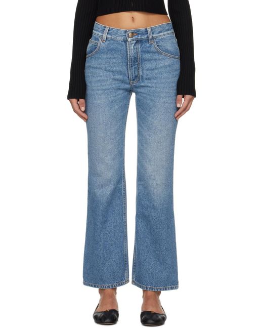 Chloé Blue Chloé Cropped Bootcut Jeans