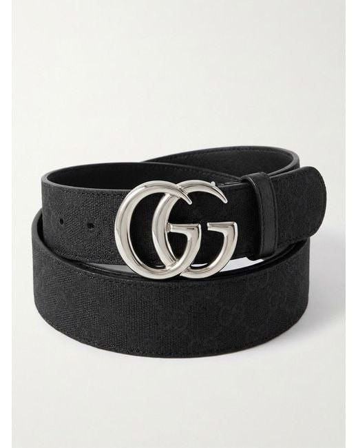 Gucci Black Flat Marmont Belt for men