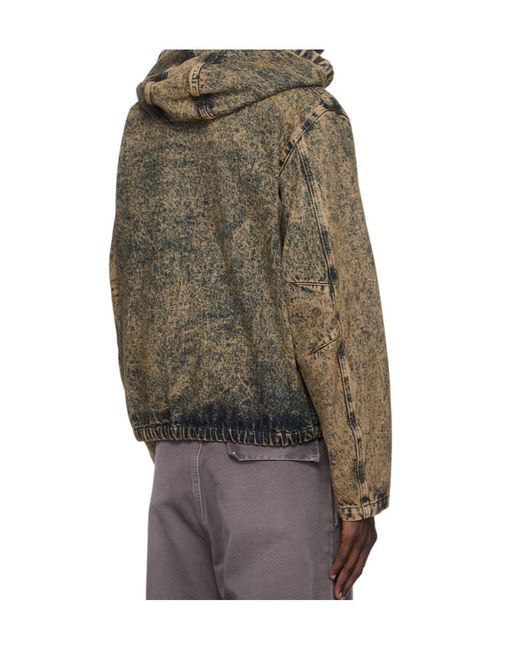 Marni Gray Zippered Denim Coat for men
