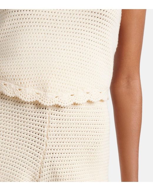 Posse White Dylan Crochet Crop Top