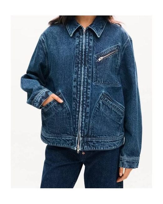 KENZO Blue Signature Genderless Japanese Denim Utility Jacket for men