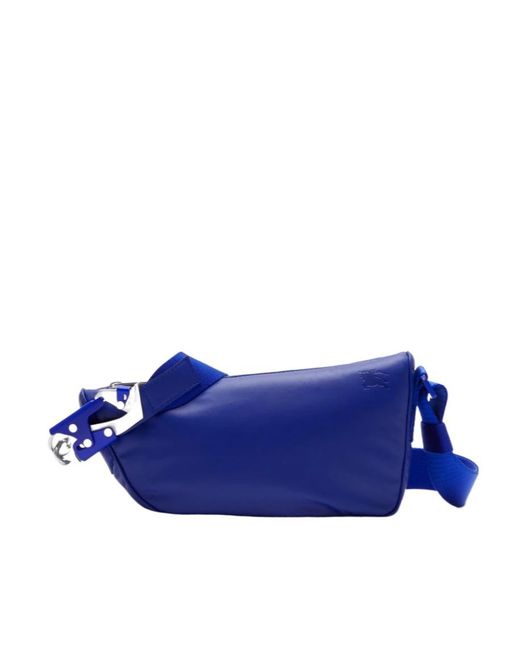 Burberry Blue Shield Leather Crossbody Bag for men