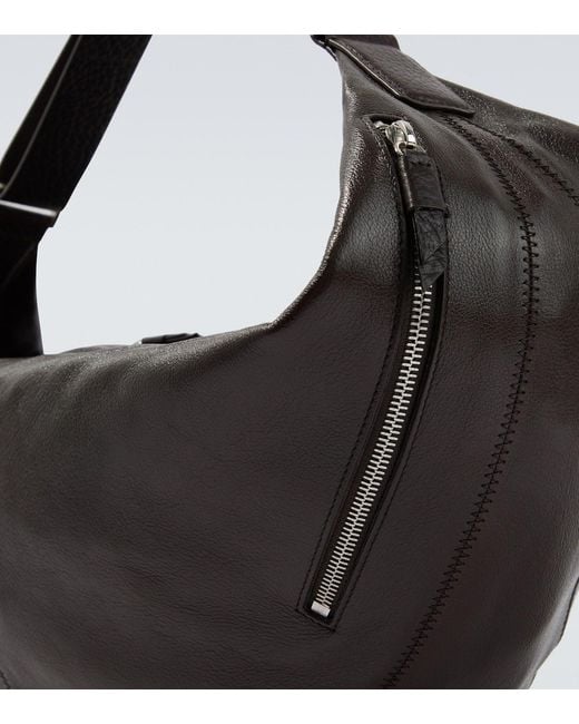 Lemaire Black Belted Leather Top-Handle Bag for men