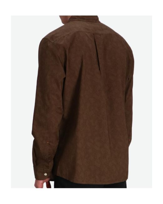 Boss Brown Button-Up Shirt for men