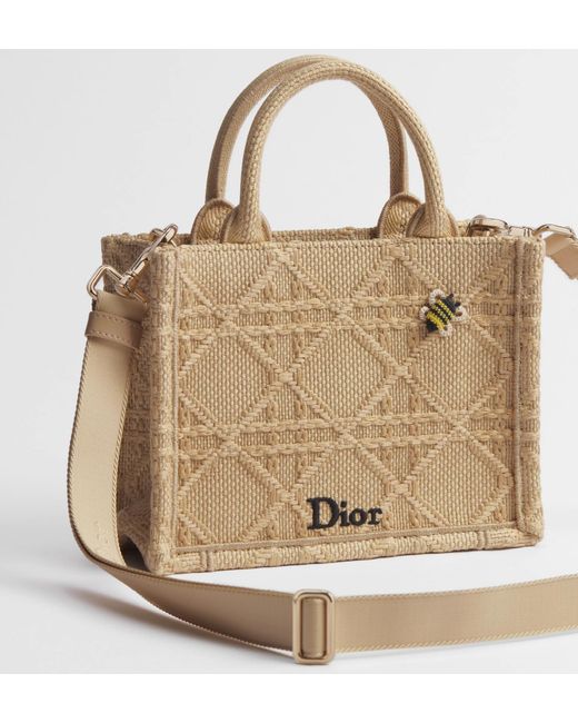 Dior Metallic Mini Book Tote With Strap