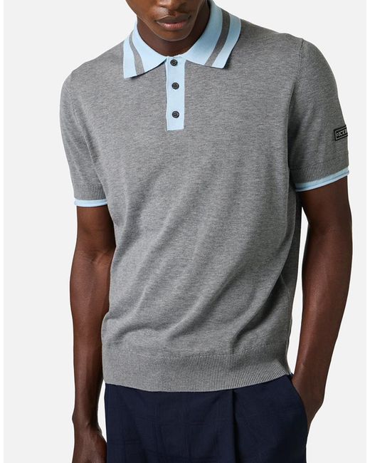 Iceberg Gray Contrast Trim Polo Shirt for men