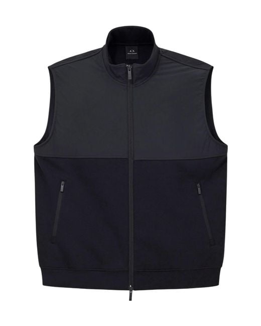 ARMANI EXCHANGE Blue Sleeveless Vest for men