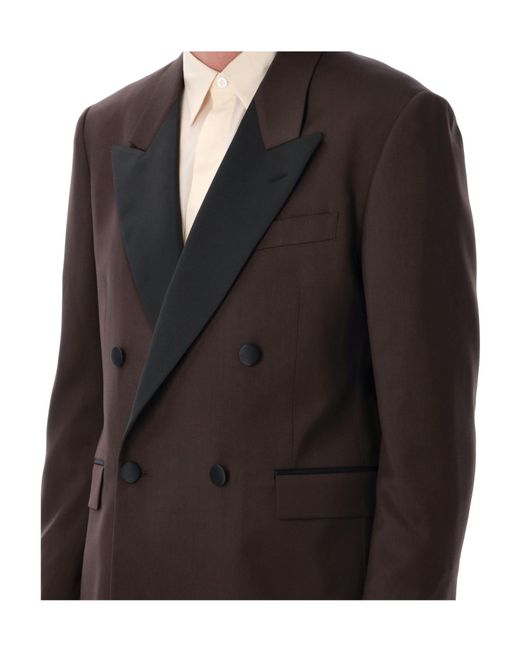 Lardini Black Soiree Double-Breasted Smoking Blazer for men