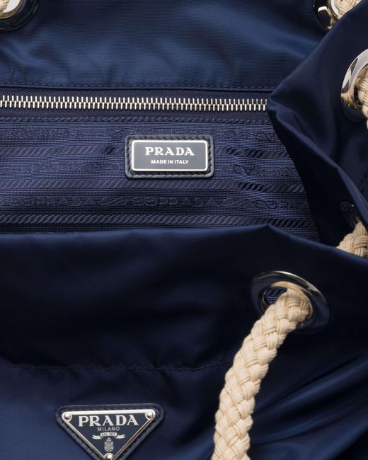 Prada Blue Mariner Medium Re-Nylon Tote Bag for men